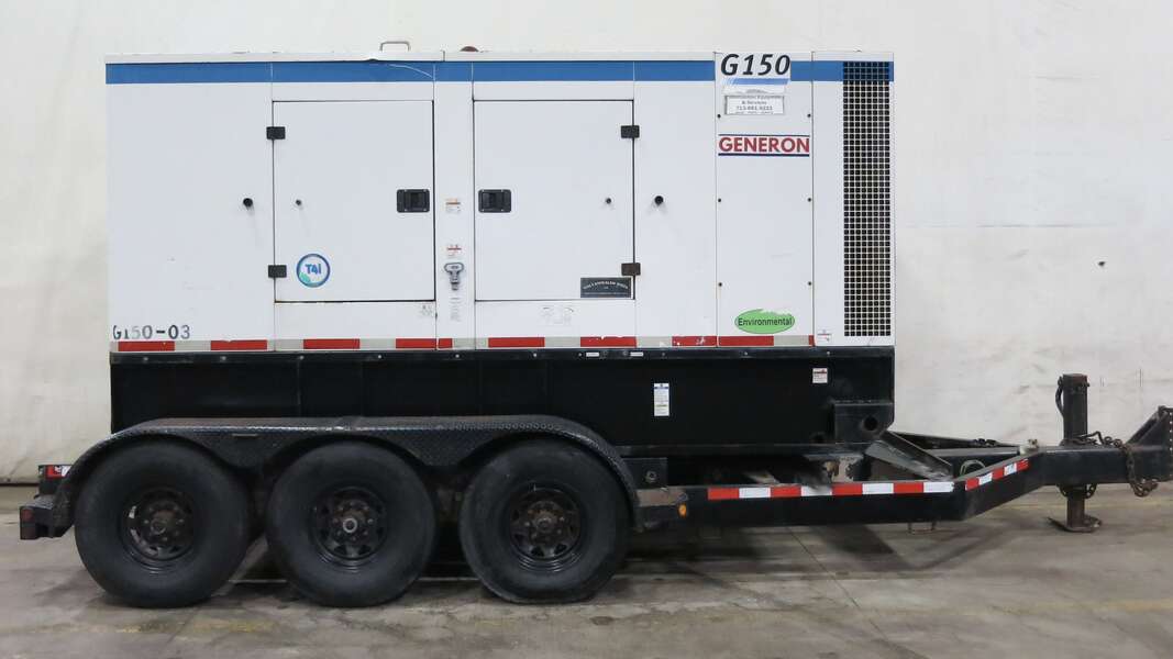 Used Doosan G150 Rental Grade Diesel Generator, 7979 Hrs, EPA Tier 4i 