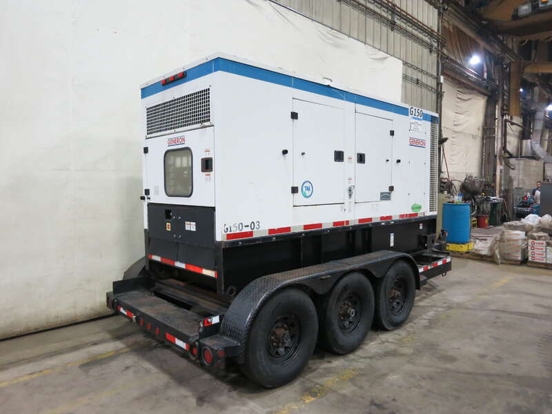 Used Doosan G150 Rental Grade Diesel Generator, 7979 Hrs, EPA Tier 4i 