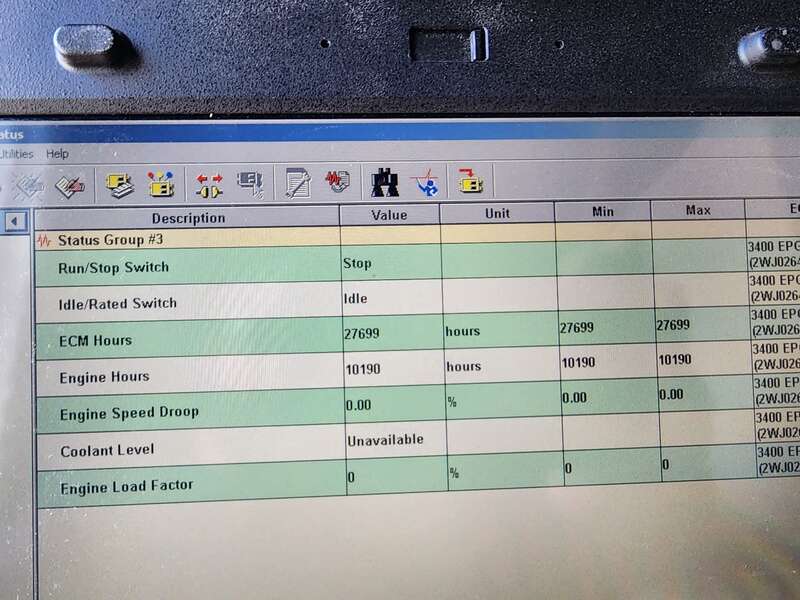 Used Caterpillar 3412 Portable Diesel Generator 10190 Hrs