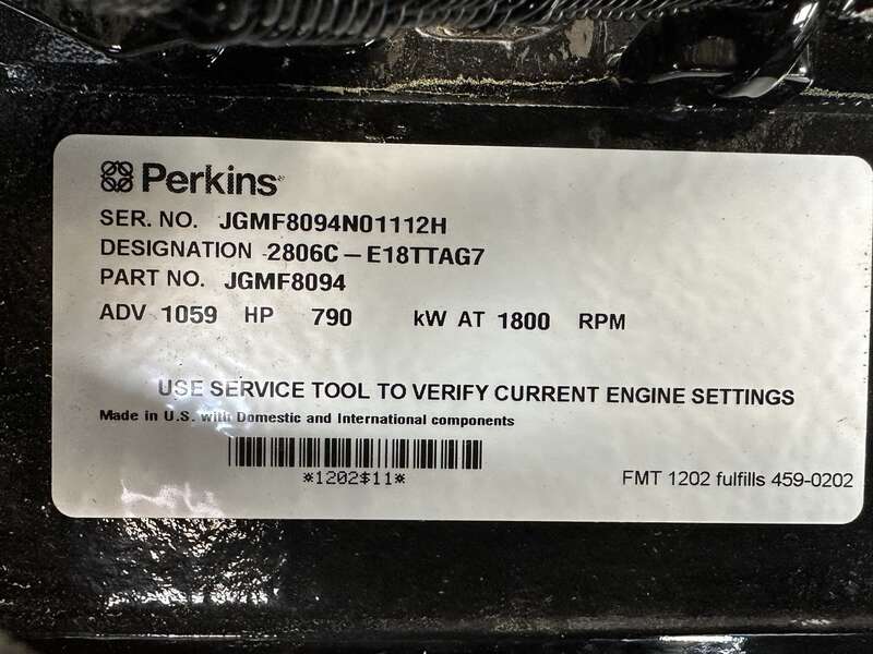 New Taylor Power Systems TD750 Diesel Generator EPA Tier 2