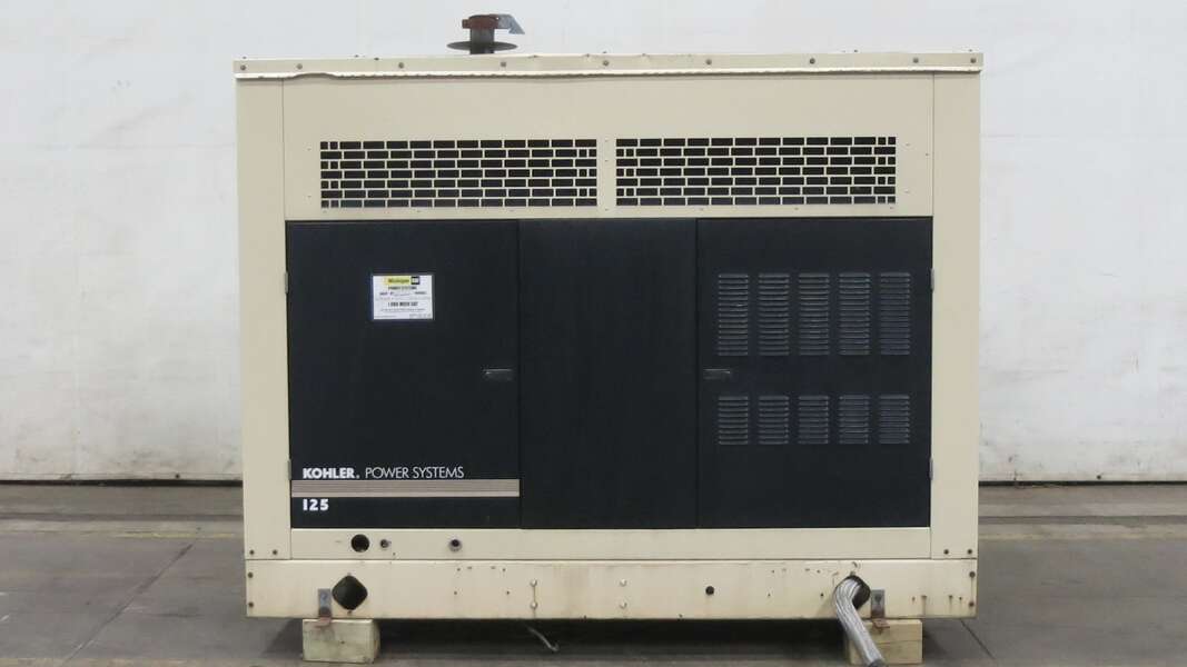 Used Kohler 125RZG Natural Gas Generator, 378 Hrs