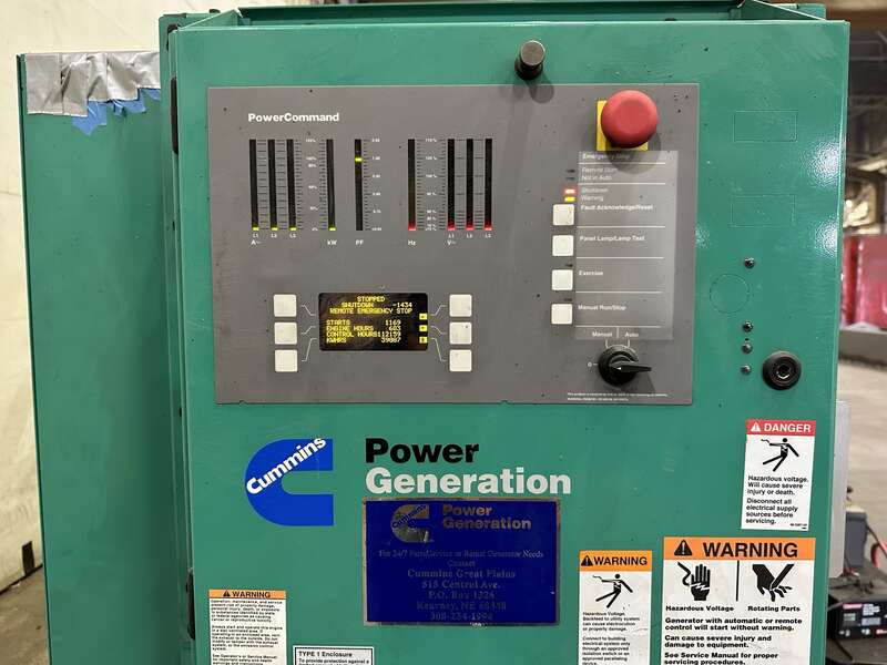 Used Cummins DFEK QSX15-G9 NR2 Diesel Generator 683 Hrs EPA Tier 2