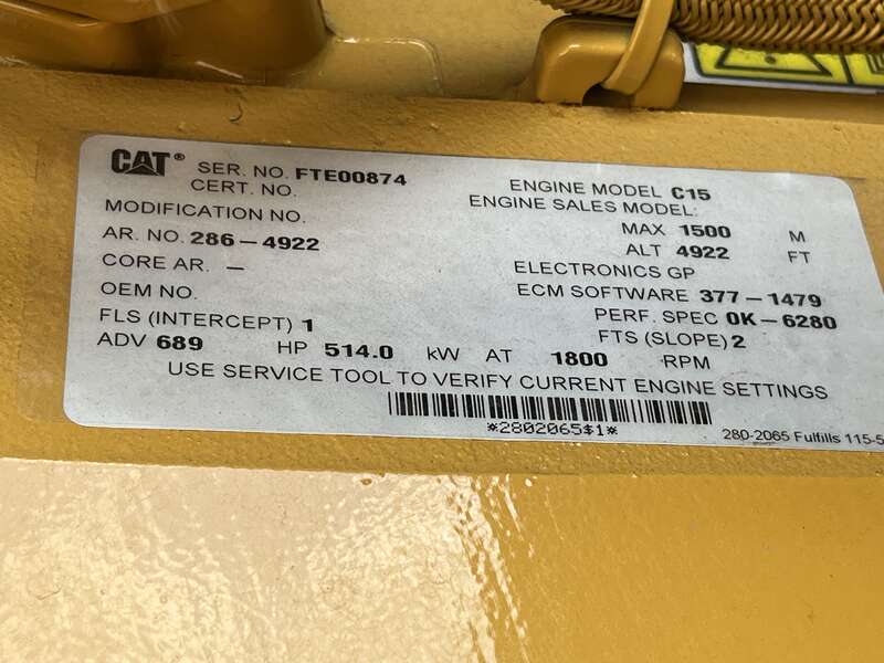 Used Caterpillar C15 Diesel Generator 286 Hrs EPA Tier 3
