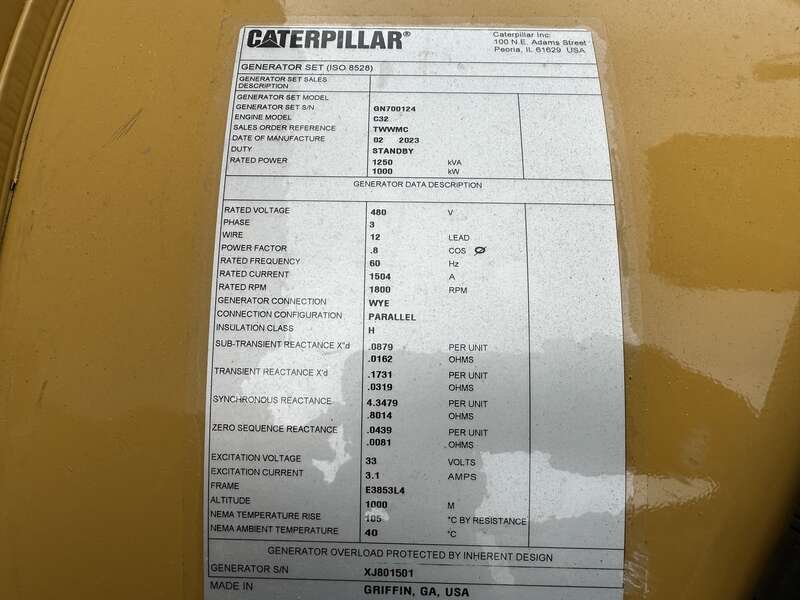 New Caterpillar C32 Diesel Generator 0 Hrs EPA Tier 2