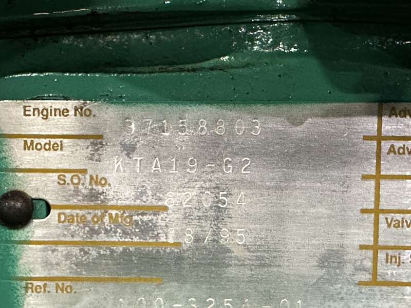 Used Cummins DFEB KTA19-G2 Diesel Generator, 421 Hrs