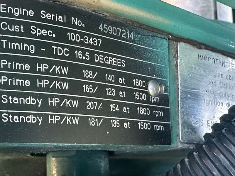 Used Cummins DGEA Diesel Generator, 187 Hrs