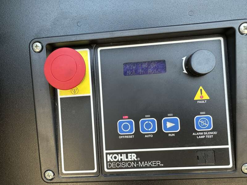Used Kohler 100REOZJF Diesel Generator, 198 Hrs, EPA Tier 3 - Singe Phase