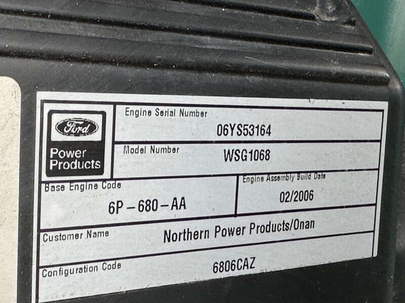 Used Cummins GGHF Natural Gas / Propane Generator, 418 Hrs Single Phase