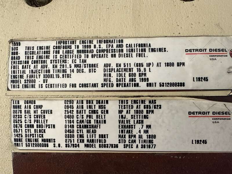 Used Kohler 450REOZD4 Diesel Generator, 1028 Hrs