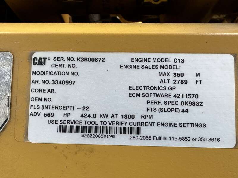 Used Caterpillar XQ350 C13 Rental Grade Diesel Generator 9428 Hrs EPA Tier 4i
