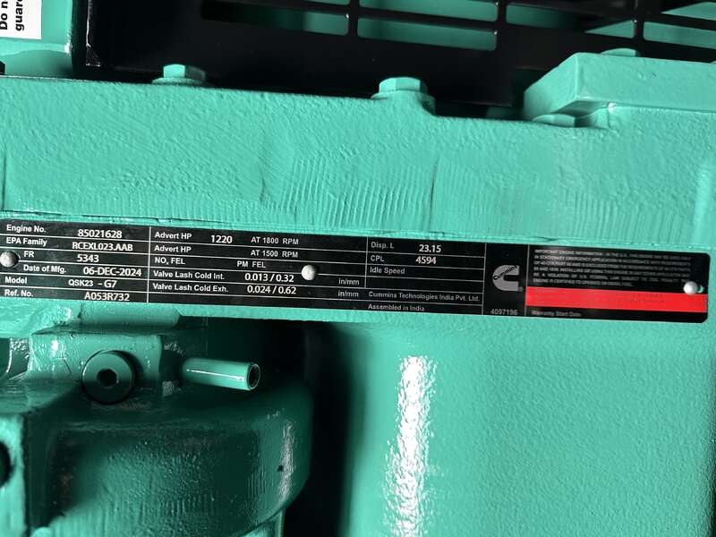 New Cummins DQCB QSK23-G7 Diesel Generator EPA Tier 2