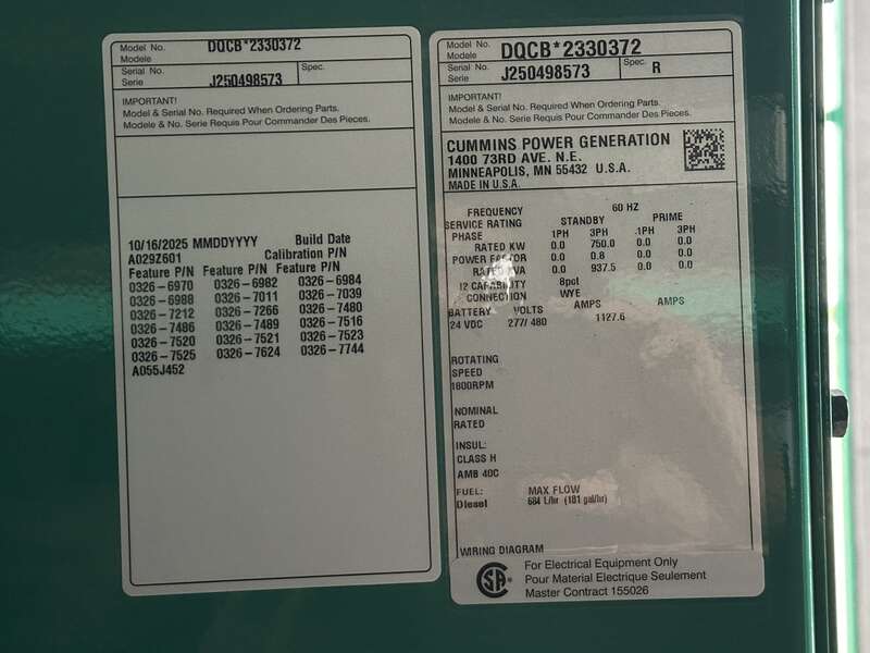 New Cummins DQCB QSK23-G7 Diesel Generator EPA Tier 2