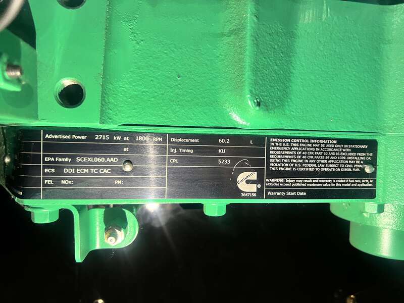 New Cummins DQKAN Diesel Generator, EPA Tier 2