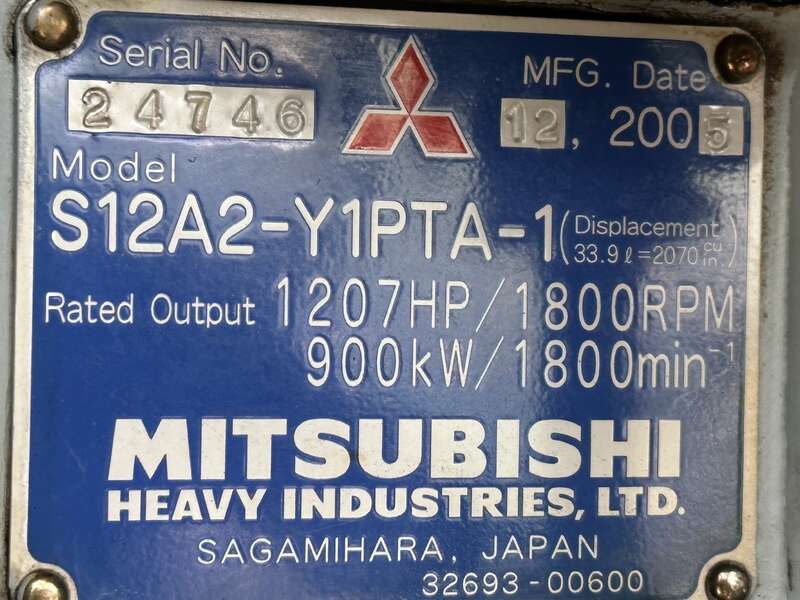 Used Baldor  IDLC825-M Diesel Generator, 1716 Hrs