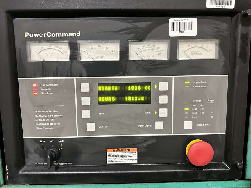 Used Cummins DFEC KTA19-G3 Diesel Generator, 1513 Hrs