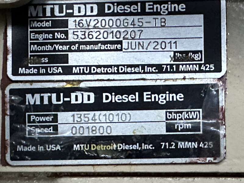 Used Kohler 900REOZDD Diesel Generator, 434 Hrs, EPA Tier 2