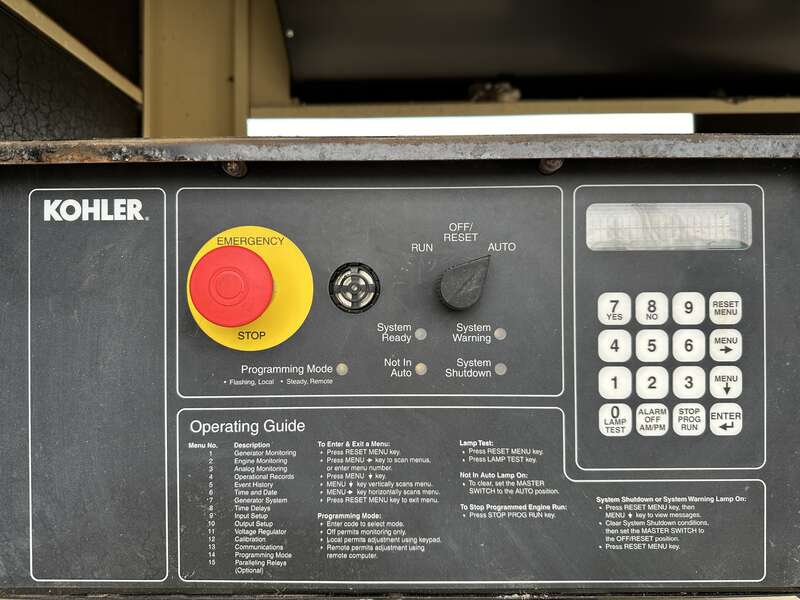 Used Kohler 30REOZJB Diesel Generator, 276 Hrs Single Phase