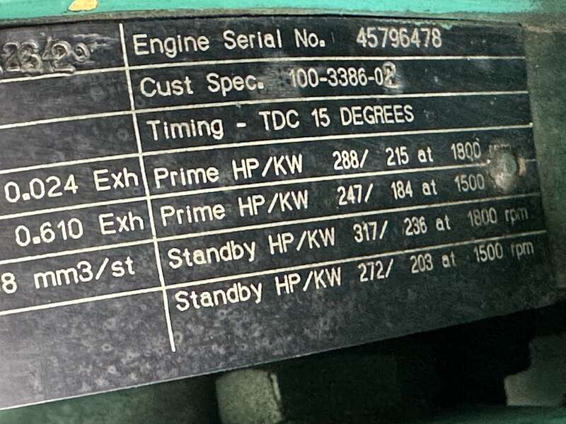 Used Cummins DGFC 6CTAA8.3-G1 Diesel Generator, 357 Hours