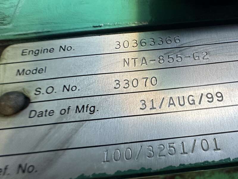 Used Cummins DFCB NTA-855-G2 Diesel Generator, 603 Hrs