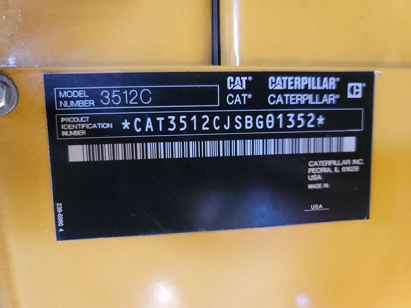 Used Caterpillar 3512C Diesel Generator, 329 Hrs, EPA Tier 2