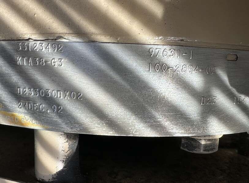 Used Cummins DFJC KTA38-G3 Diesel Generator, 316 Hrs