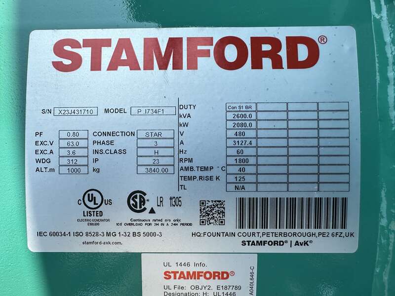 New Cummins DQKAB Diesel Generator, EPA Tier 2