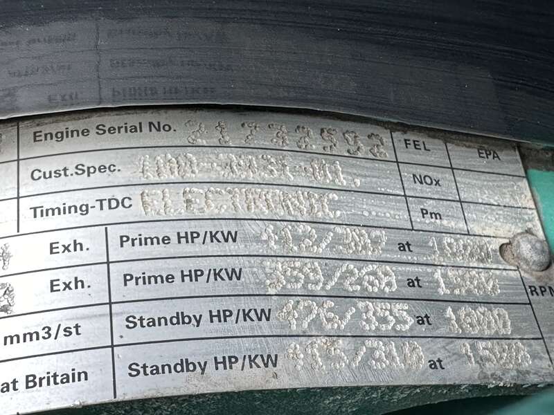 Used Cummins DQDAC QSL9-G5 Diesel Generator, 258 Hrs