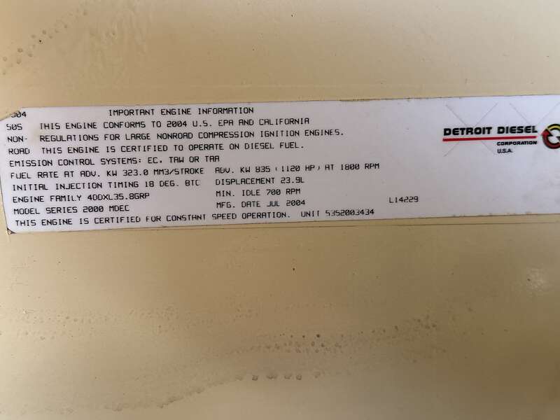 Used Kohler 600REOZDB 12V2000 Diesel Generator, 617 Hrs