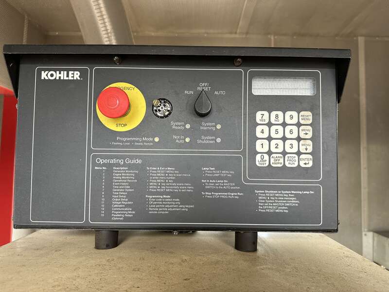 Used Kohler 600REOZDB 12V2000 Diesel Generator, 617 Hrs