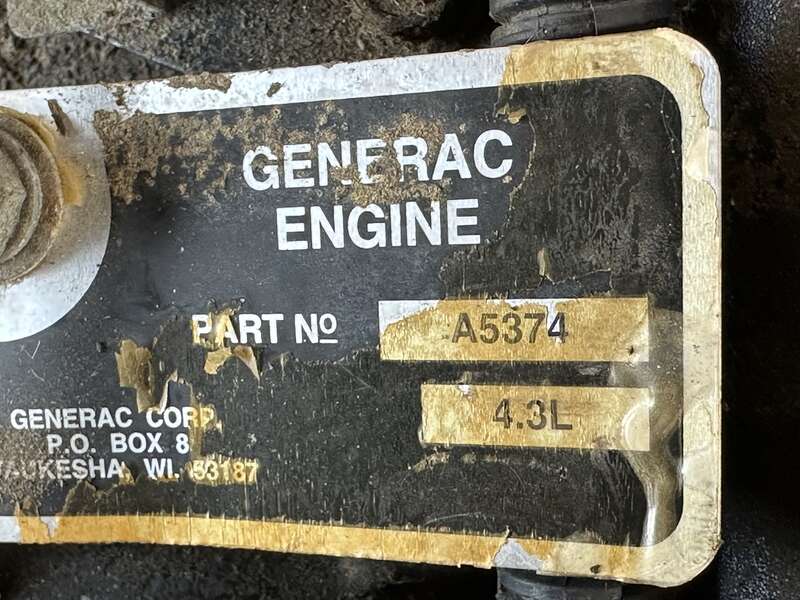 Used Generac SG0060 Natural Gas / Propane Generator, 341 Hrs