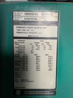 Used Cummins DQFAD Diesel Generator 153 Hrs, EPA Tier 2