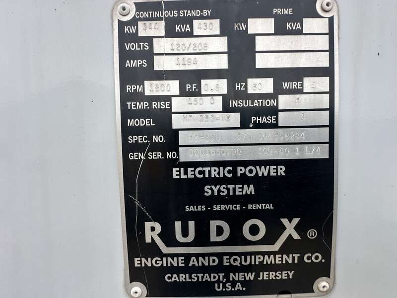 Used HIPOWER HFW350-T6 Diesel Generator, 184 Hrs, EPA Tier 3