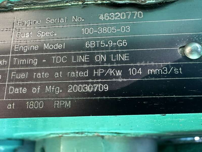 Used Cummins DGDB 6BT5.9-G6 Diesel Generator, 217 Hrs