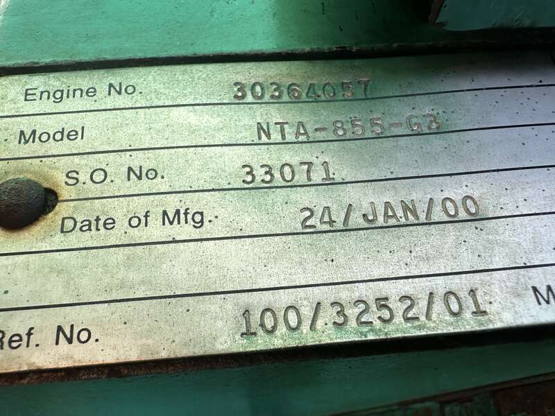 Used Cummins 350DFCC NTA-855-G3 Diesel Generator, 568 Hrs