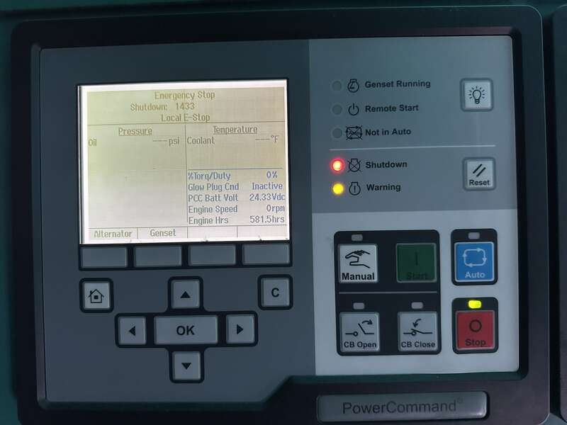 Used Cummins 750GFLC Natural Gas Generator, 581 Hrs