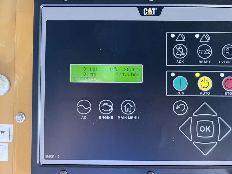 Used Caterpillar 3512C Diesel Generator, 421 Hrs, EPA Tier 2