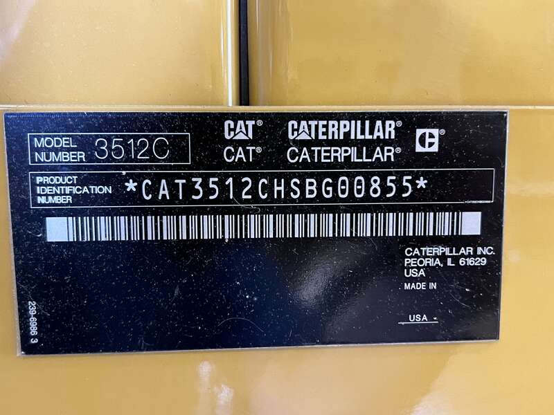 Used Caterpillar 3512C Diesel Generator, 403 Hrs, EPA Tier 2
