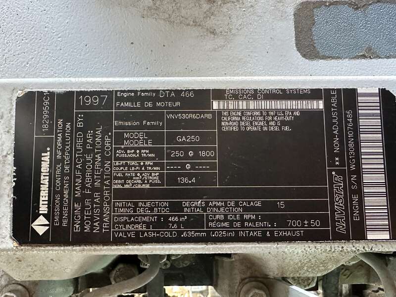 Used Detroit Diesel 150DS60 Series 40 7.6L Diesel Generator, 667 Hrs