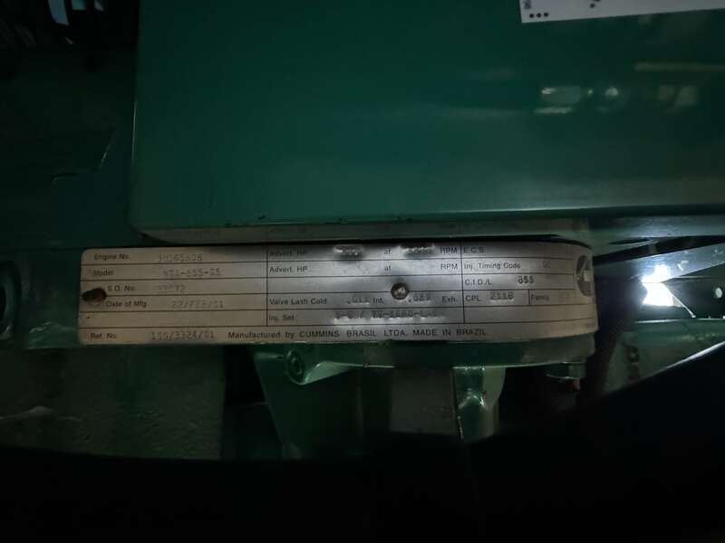 Used Cummins DFCE NTA855-G5 Diesel Generator, 310 Hrs