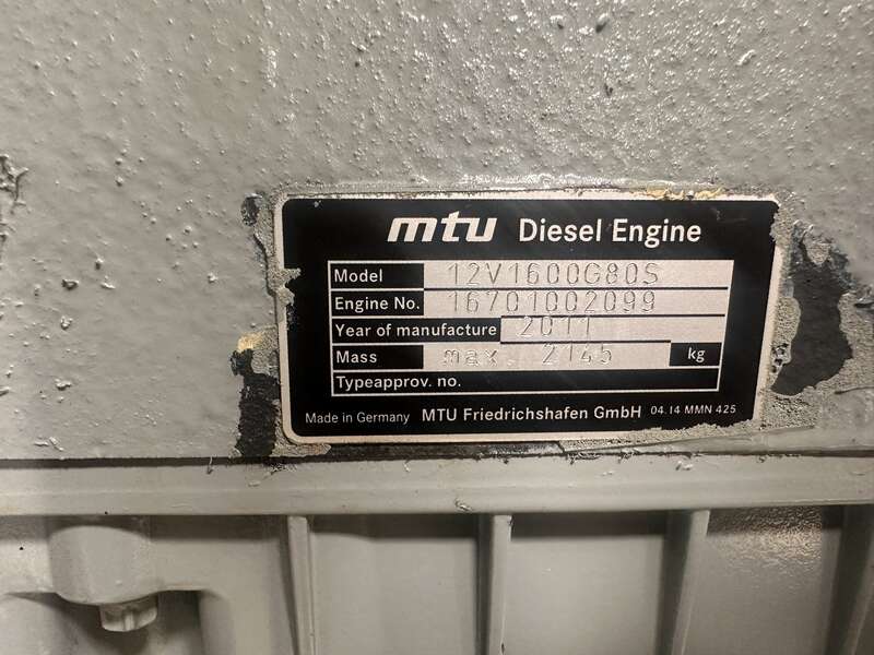 Used MTU DS600 12V1600G80S Diesel Generator, 188 Hrs, EPA Tier 2