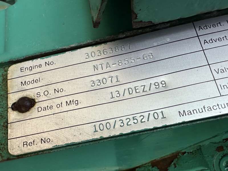 Used Cummins 350DFCC NTA-855-G3 Diesel Generator, 273 Hrs