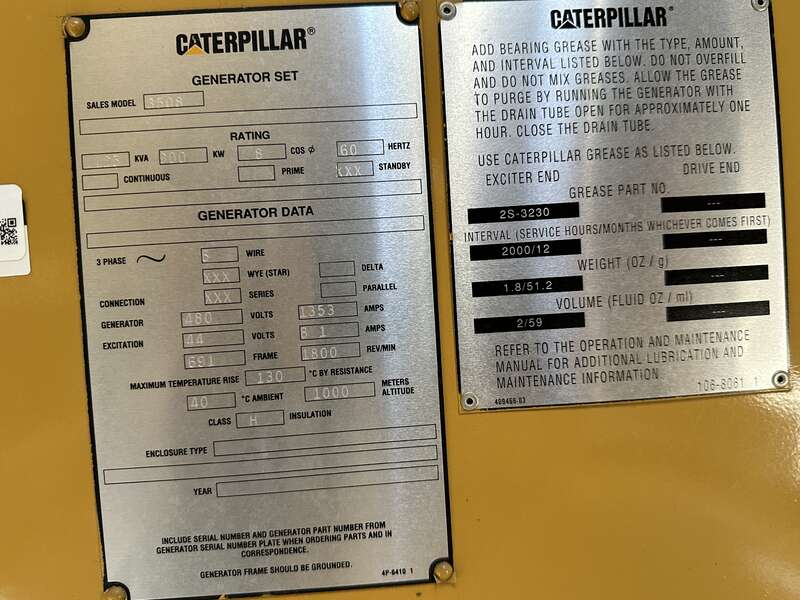 Used Caterpillar 3508 Diesel Generator, 586 Hrs