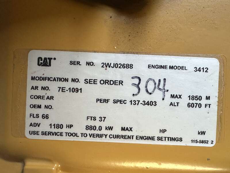 Used Caterpillar 3412 Diesel Generator, 256 Hrs