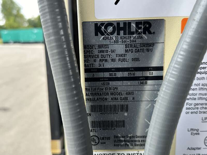 Used Kohler 300REOZJ John Deere 6090HFG86 Diesel Generator, 290 Hrs, EPA Tier 3