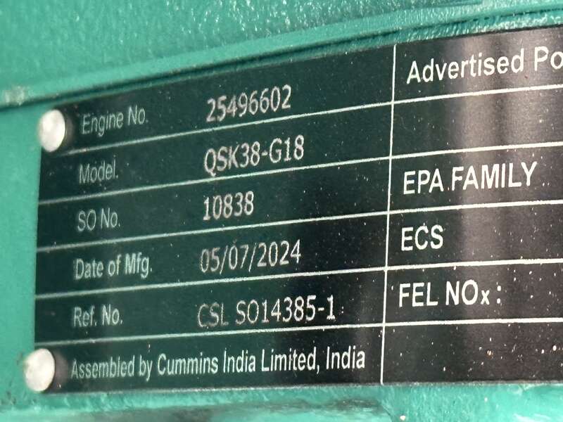 New Cummins C1500D6E Diesel Generator, 0 Hrs, EPA Tier 2