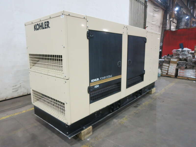 Used Kohler 100REZG Natural Gas / Propane Generator, 115 Hrs, EPA Certified