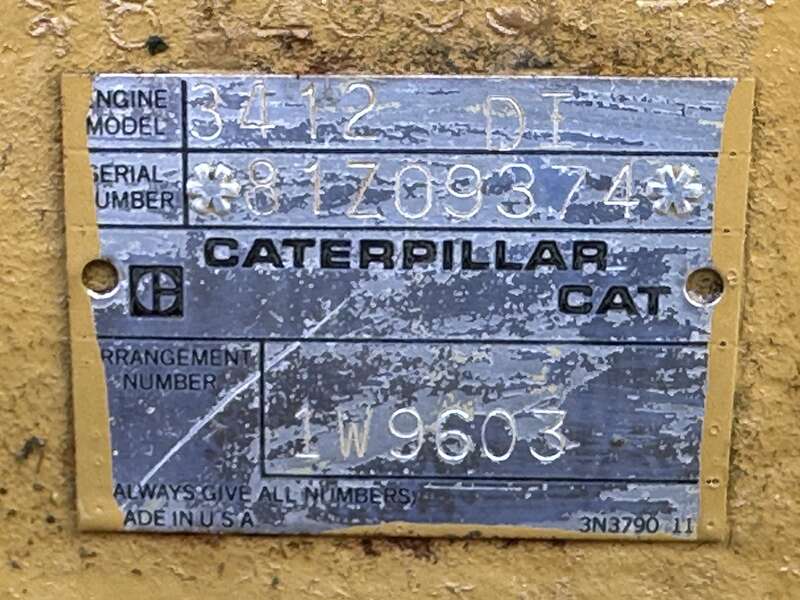 Used Caterpillar 3412 Diesel Generator, 1992 Hrs