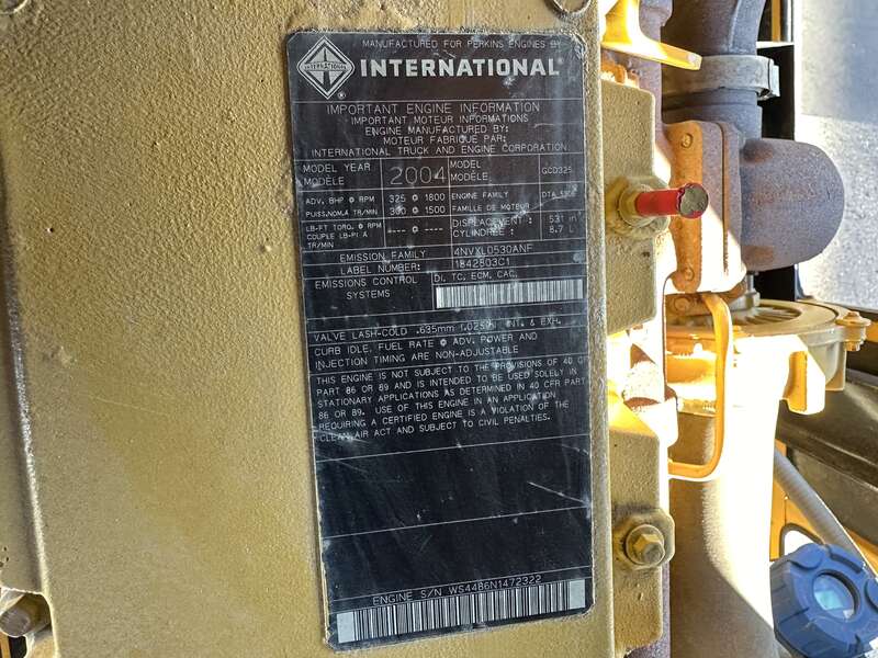 Used Caterpillar D200P4 Diesel Generator, 172 Hrs