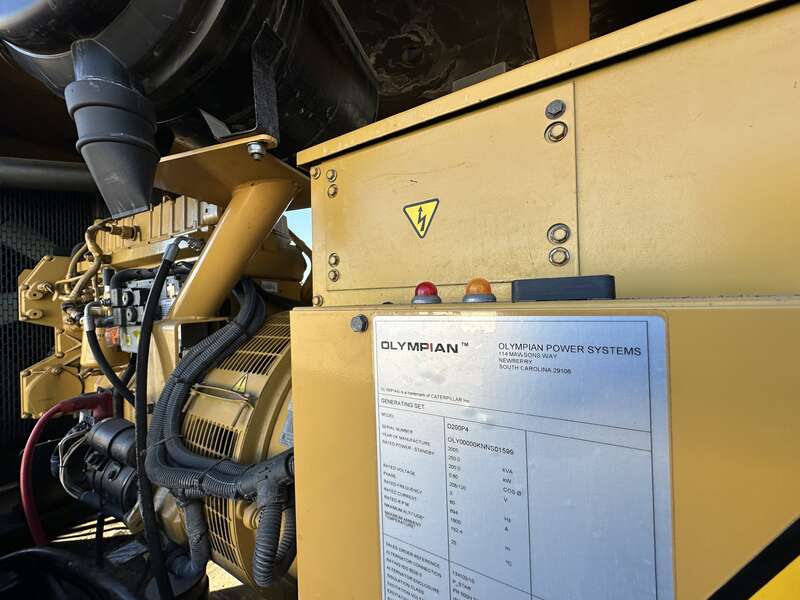 Used Caterpillar D200P4 Diesel Generator, 172 Hrs