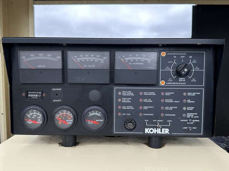 Used Kohler 30RZG Natural Gas / Propane Generator, 467 Hrs Single Phase